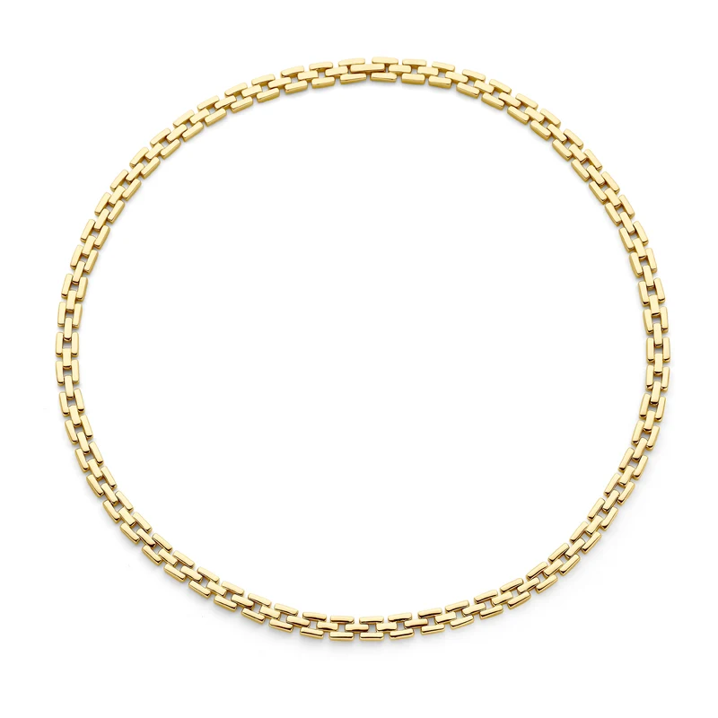 Parte Di Me Bibbiena Poppi Dante 925 Sterling Silver Gold Plated Link Necklace PDM34090