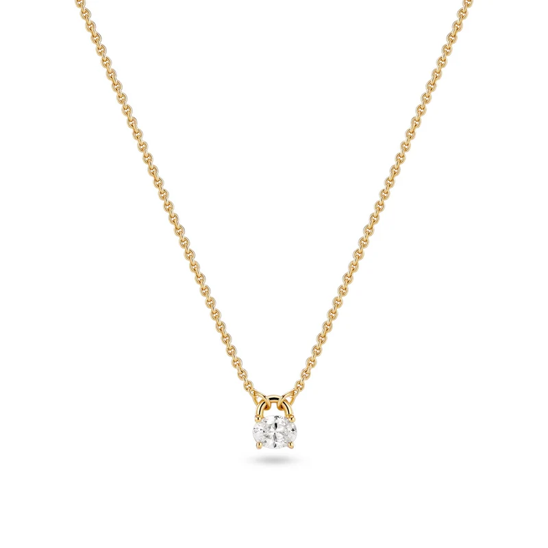 Sif Jakobs Vergulde Ovale Necklace SJ-N2744-CZ-YG