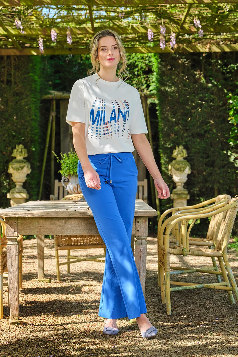 Travel T-shirt Milano Nautic Blue Offwhite 202836