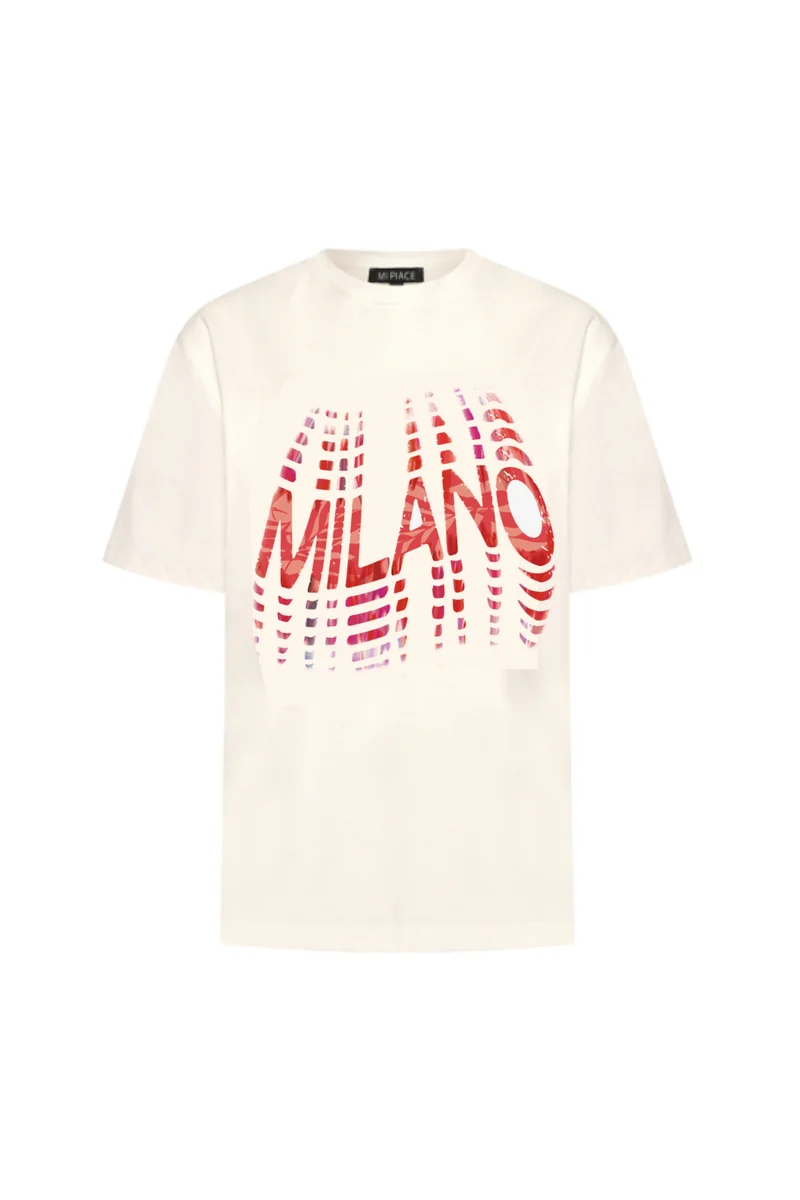 Travel T-shirt Milano Red Coral Offwhite 202836