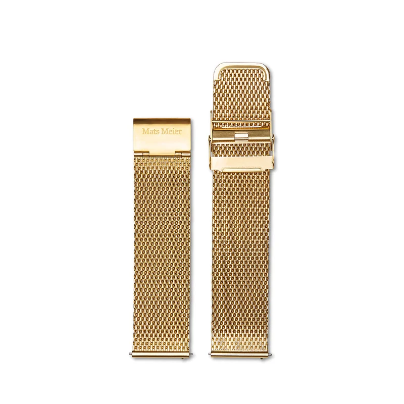 Mats Meier Strap 22mm Mesh Goudkleurig MM40005