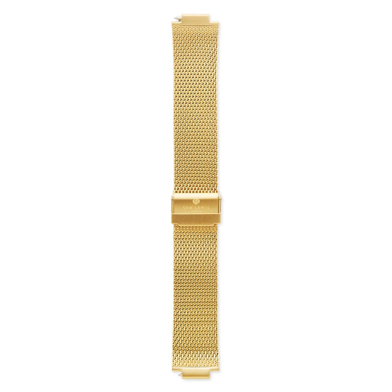 Sem Lewis Moorgate Mesh Strap 24mm Goudkleurig SL620006