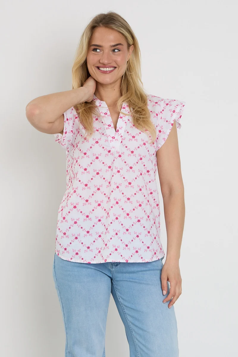 Blouse Fqalisa Brilliant White Fuchsia Purple 208319