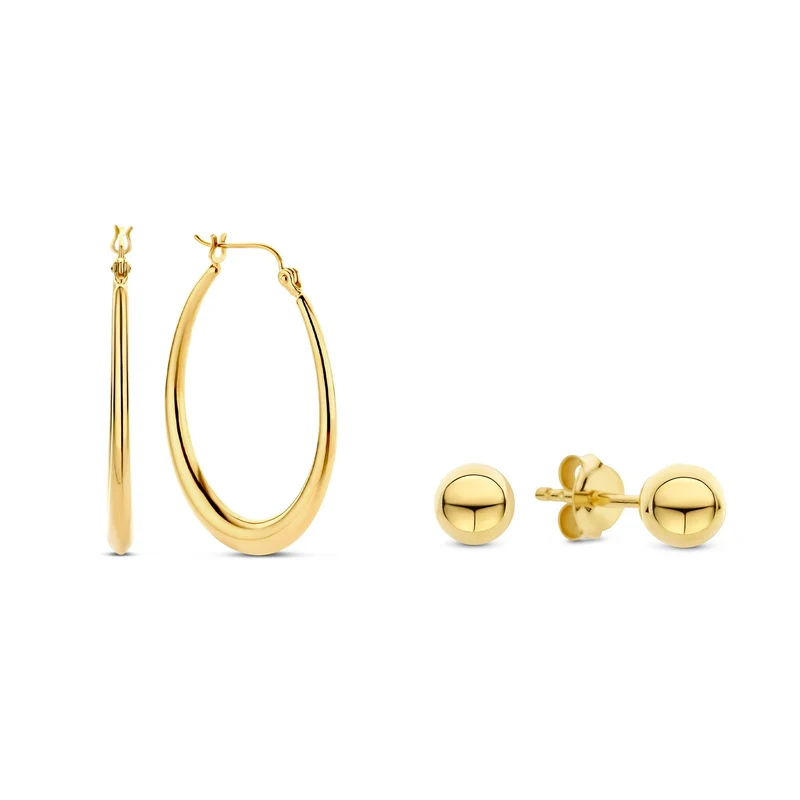 Parte Di Me Sorprendimi 925 Sterling Zilveren Gold Plated Oorbellen Giftset PDM90070