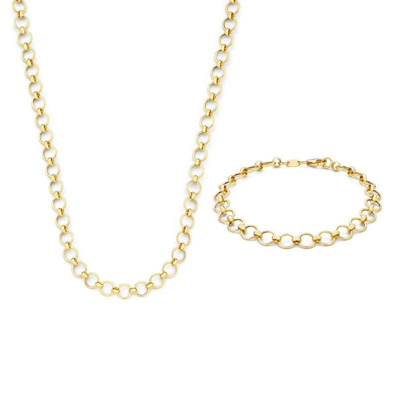 Isabel Bernard Cadeau d'Isabel 14 karaat gouden ketting en armband giftset IB90178