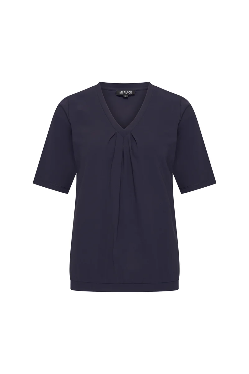 Travel Top Pleated Navy 202815
