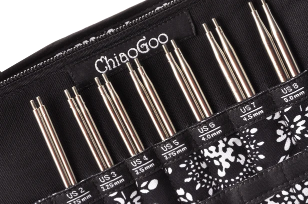 Twist Interchangeable Stainless Steel Knitting Needles - 5" Small Half Set