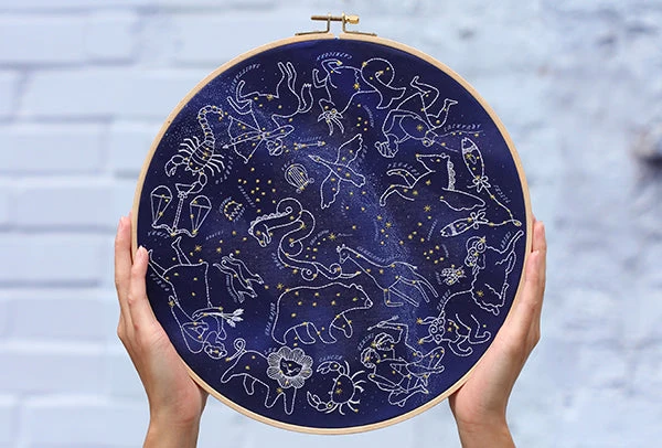 Star Map Embroidery Art Kit