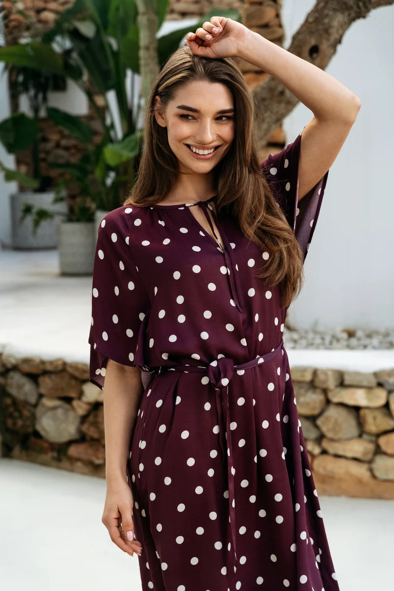 Jurk Axelle Dot Plum Multi DR304