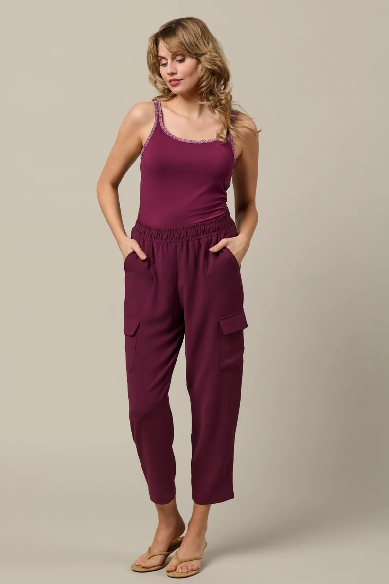 Broek Mandy Plum PA444