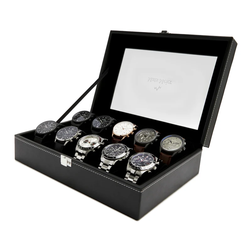 Mats Meier Mont Fort Zwarte Horlogebox voor 10 Horloges MM-Watchbox-1916