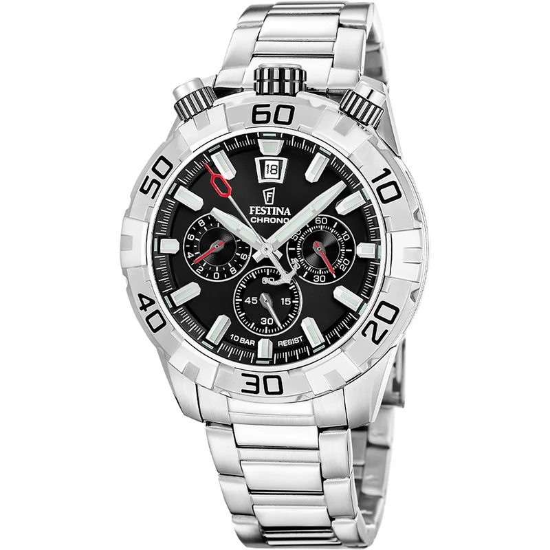 Festina Bullhead Black Chronograph Men's Watch F20743/6