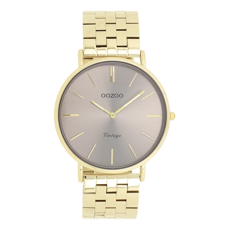 OOZOO Vintage Gold and Taupe Women's Watch C20403