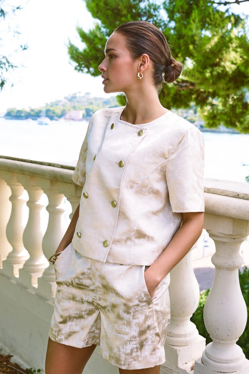 Jacket Jacquard Natural HS26.17208