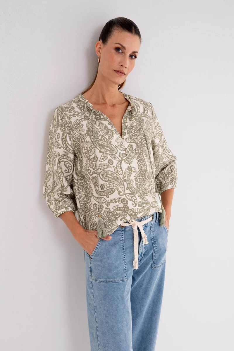 Blouse Taisley Olive Paisley