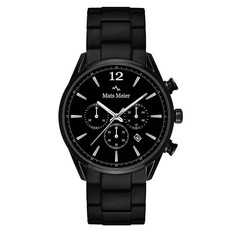 Mats Meier Grand Cornier Chrono Mat Zwart Horloge MM00109