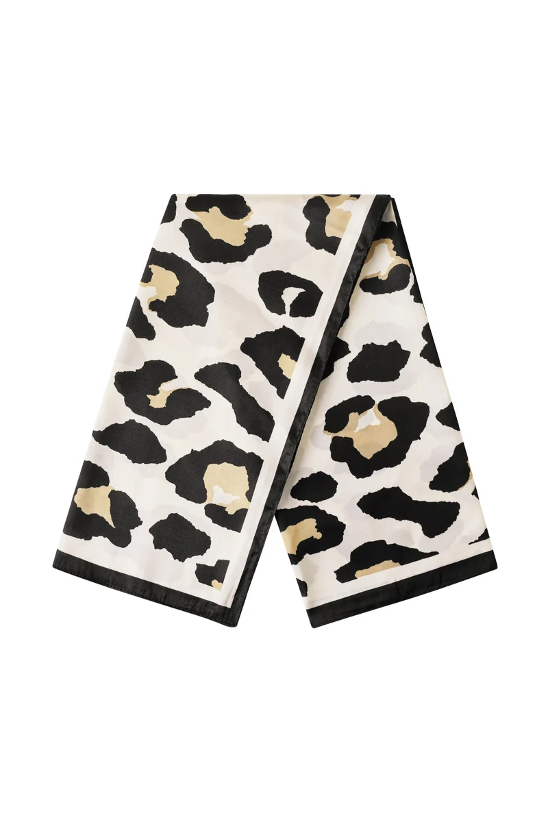 Dames Sjaal met Luipaardprint – Bruin & Beige