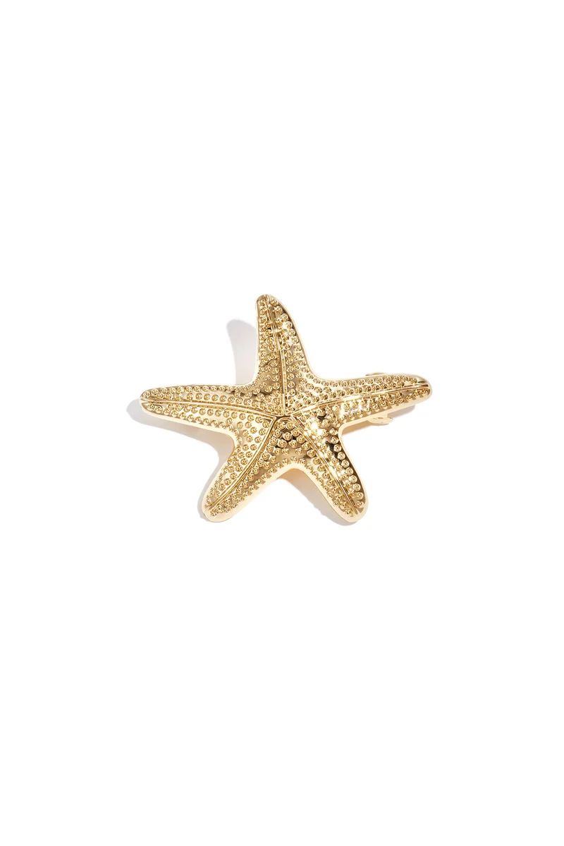 Gouden Starfish Haarklem