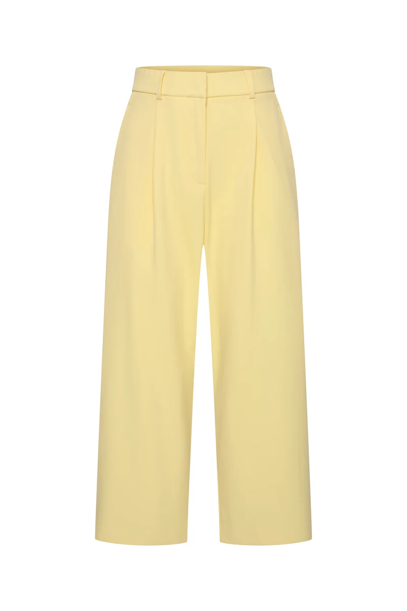 Heavy Travel Culotte Pleated Lemon Yellow 202818A