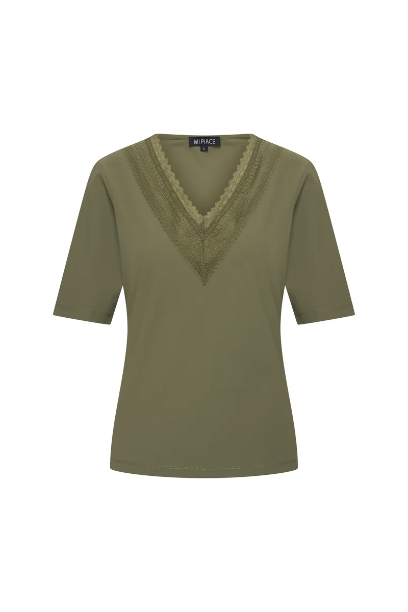 Travel Top Lace Olive 202813