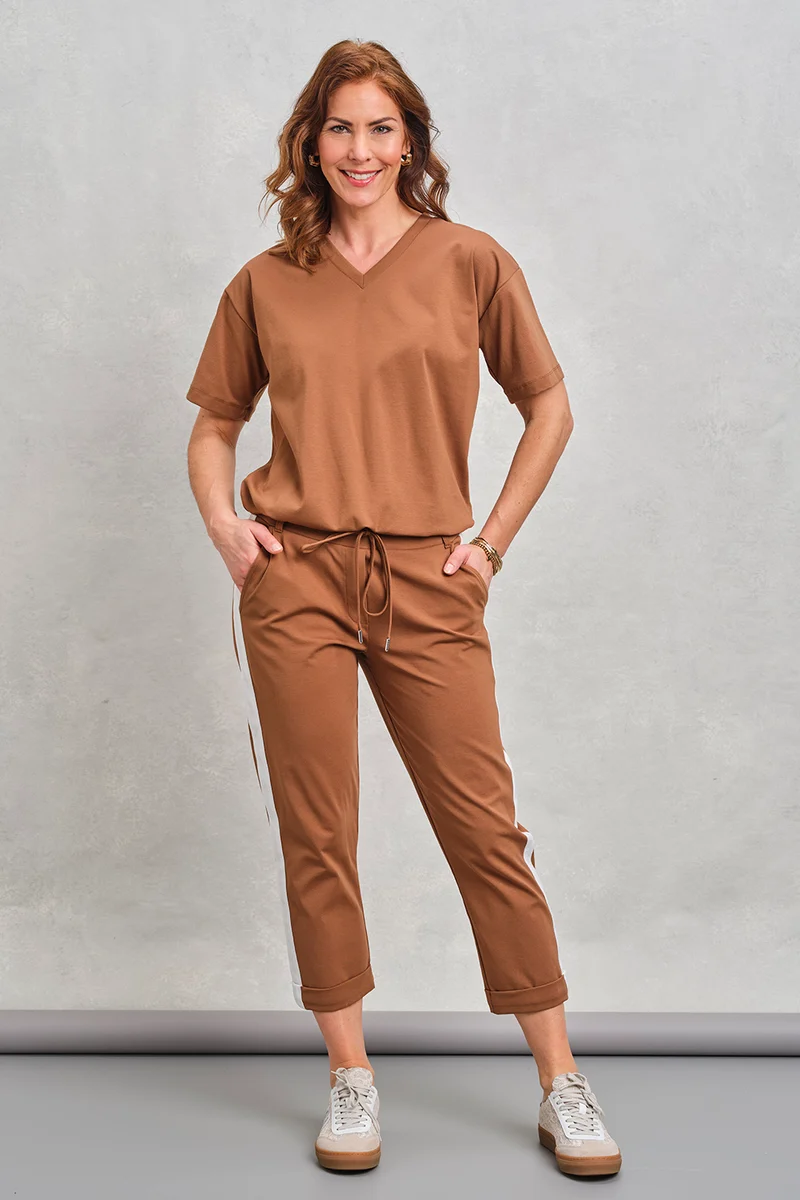 Broek Capri Vera Summer Camel 262