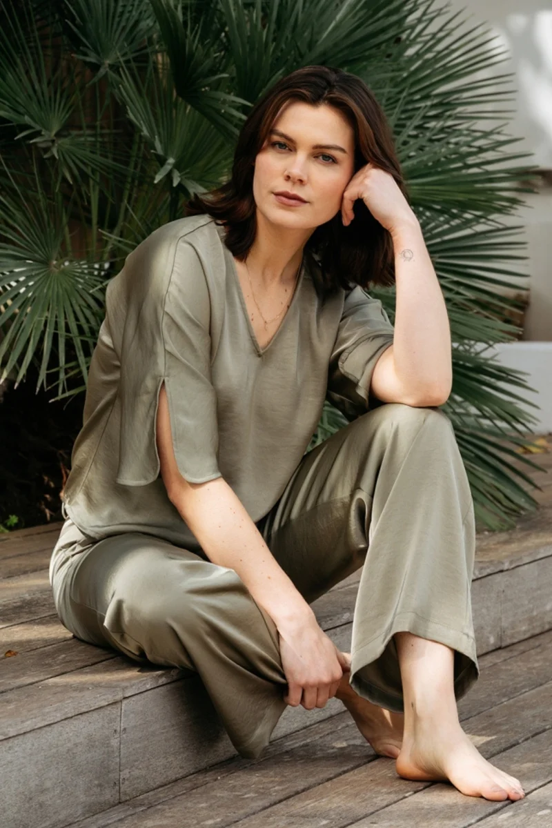 Broek Kirsten Khaki PA436