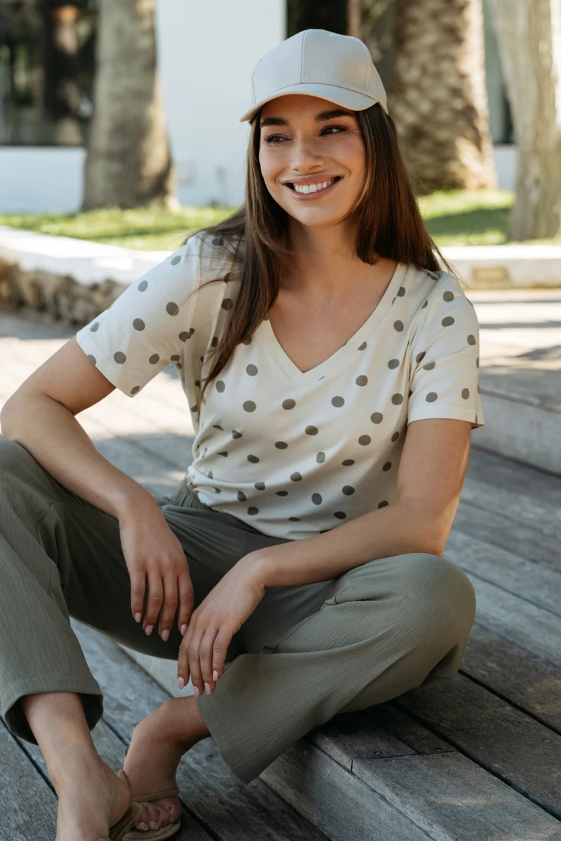 Top Marley Dot Vanilla Khaki TO373