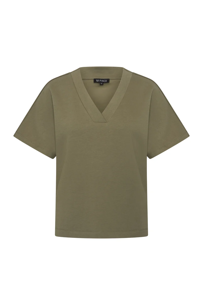 Top Sweat V-Neck Olive 251040