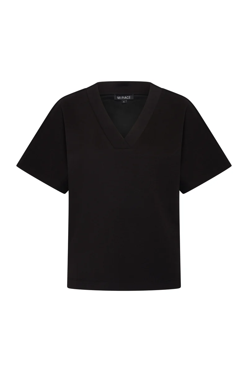 Top Sweat V-Neck Black 251040
