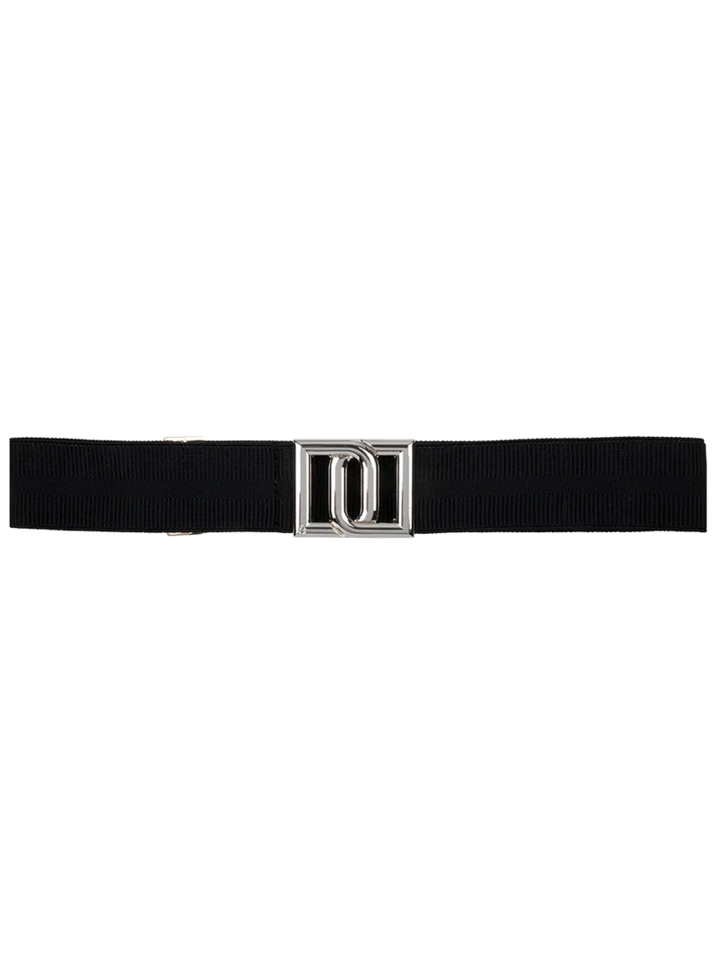 MONOGRAM belt black silver