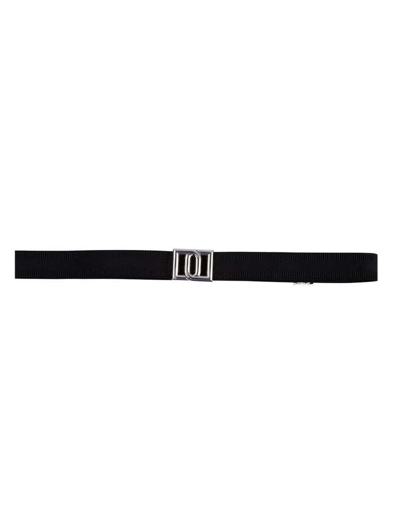 MONOGRAM petite belt black silver
