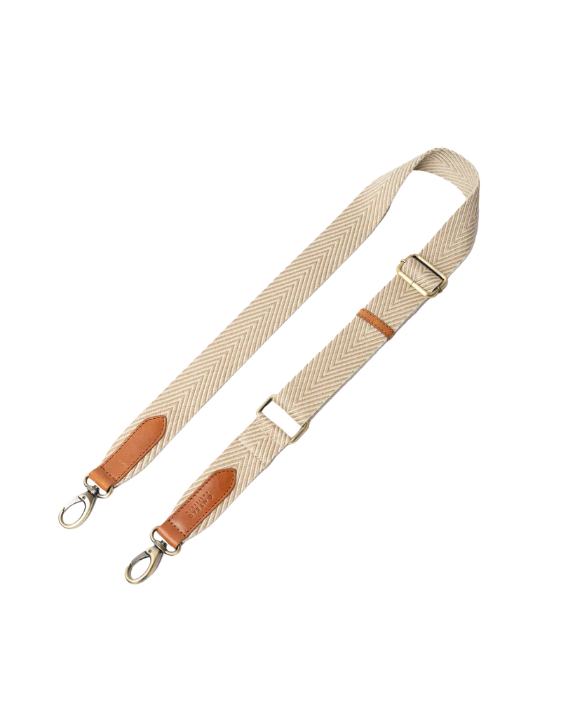 Webbing Strap herringbone/sand/cognac