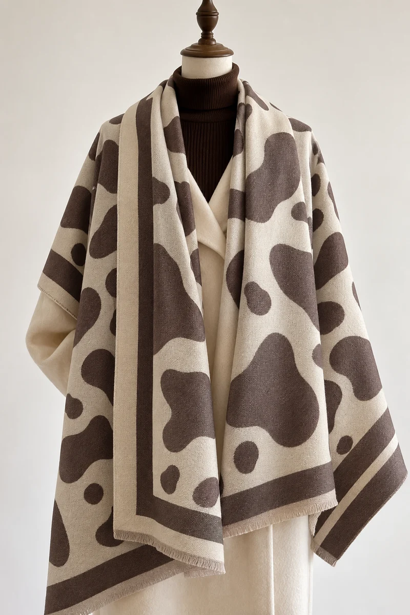 Wild Noir Cashmere Wrap