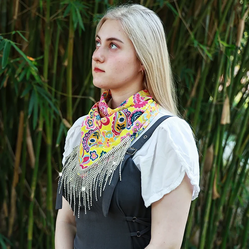Bulk Strass Kwastje Versierde Ketting Sjaal - Sexy Accessoires voor Muzikale Feesten