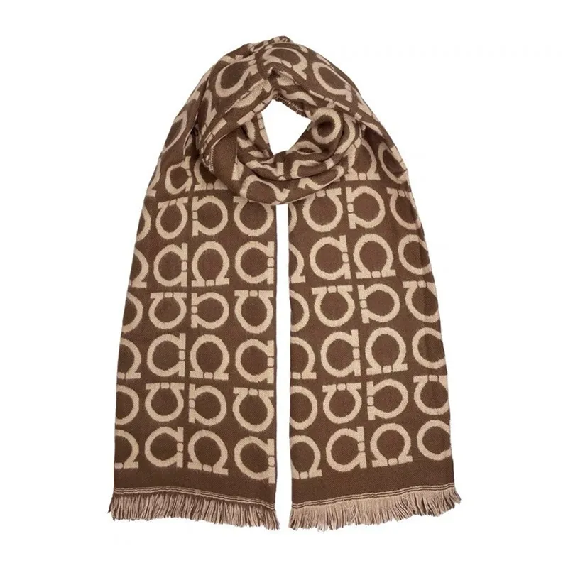 Groothandel in Faux Cashmere Letter Winter Warme Sjaal - Kantoor Mode Temperament Kwastjes Sjaal