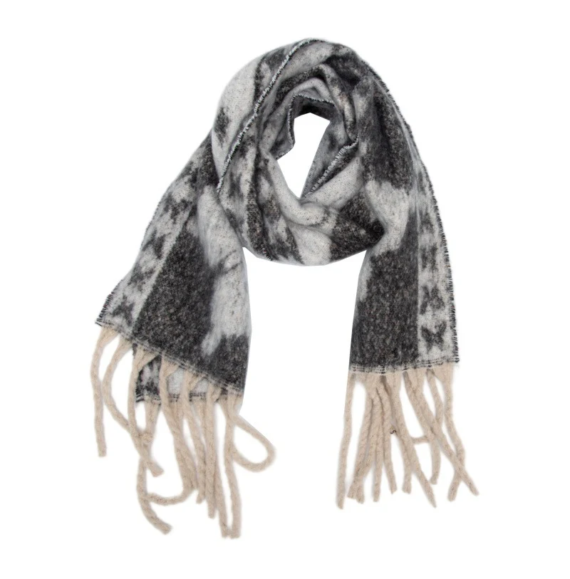 Faux Mohair Fashion Butterfly Jacquard Sjaal - Boucle Garen Warme Deken Export