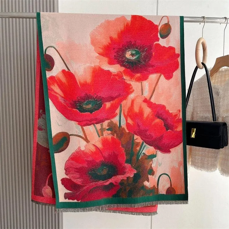 Luxe Poppy Sjaal - ODM Oplossingen voor Distributeurs & Handelaren