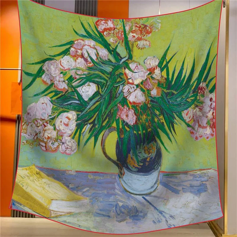 Luxe Van Gogh Oleander Sjaal - Private Label Opties Beschikbaar voor Exporteurs en Importeurs