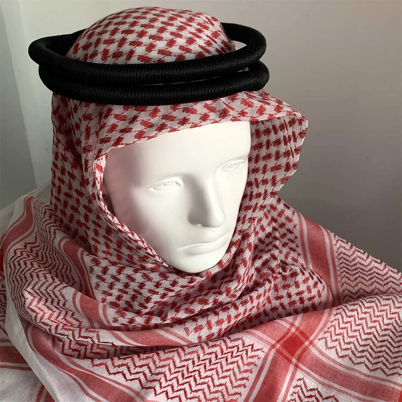 OEM Rood en Wit Shemagh | Op maat gemaakte Keffiyeh Hoofddeksels voor Midden-Oosterse Handelaren