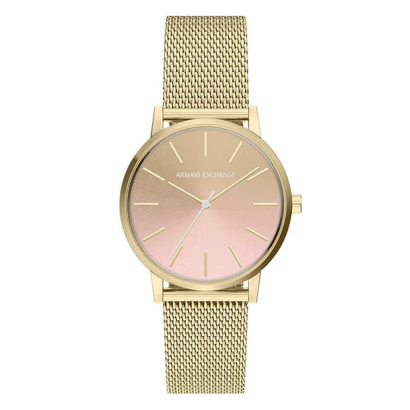 Armani Exchange Round Pink Dial Watch AX5619