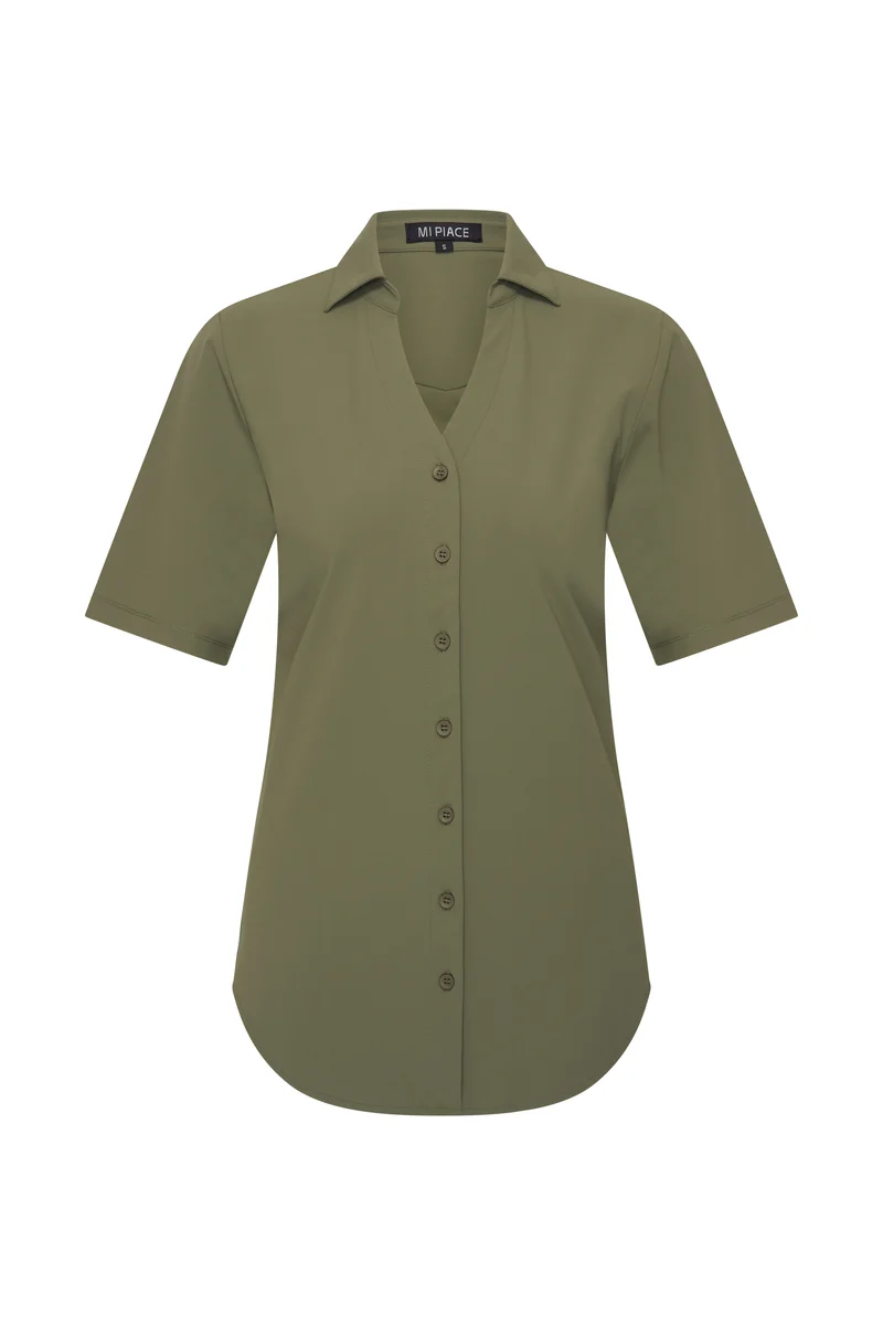 Travel Blouse Olive 202603