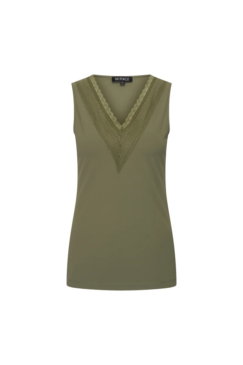 Travel Top Lace Olive 202254