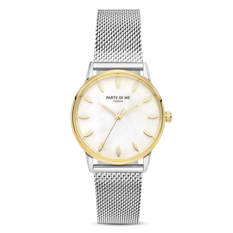 Parte Di Me Orologio rond dames horloge goud- en zilverkleurig PDM09051