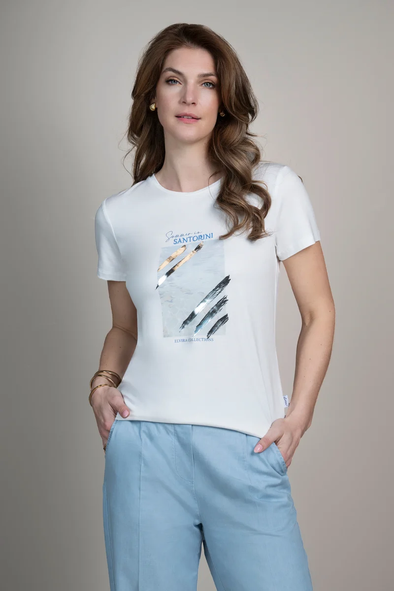 T-shirt Santorini Offwhite