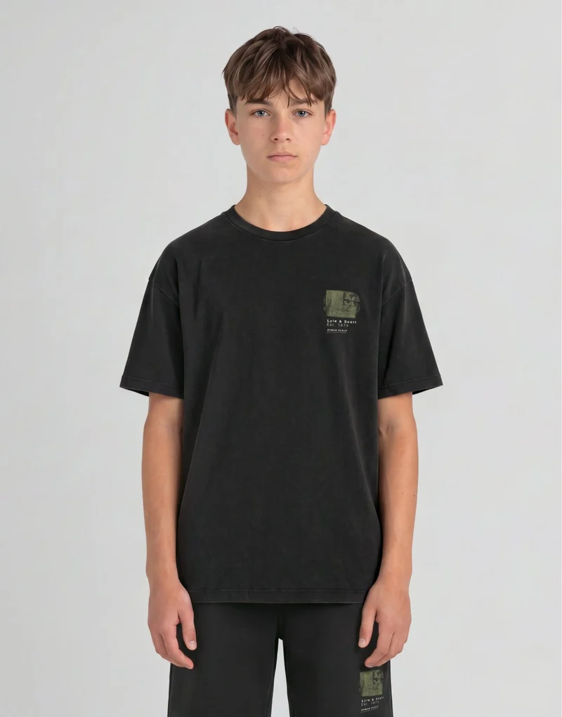 Half Tone Monogram Graphic T-Shirt