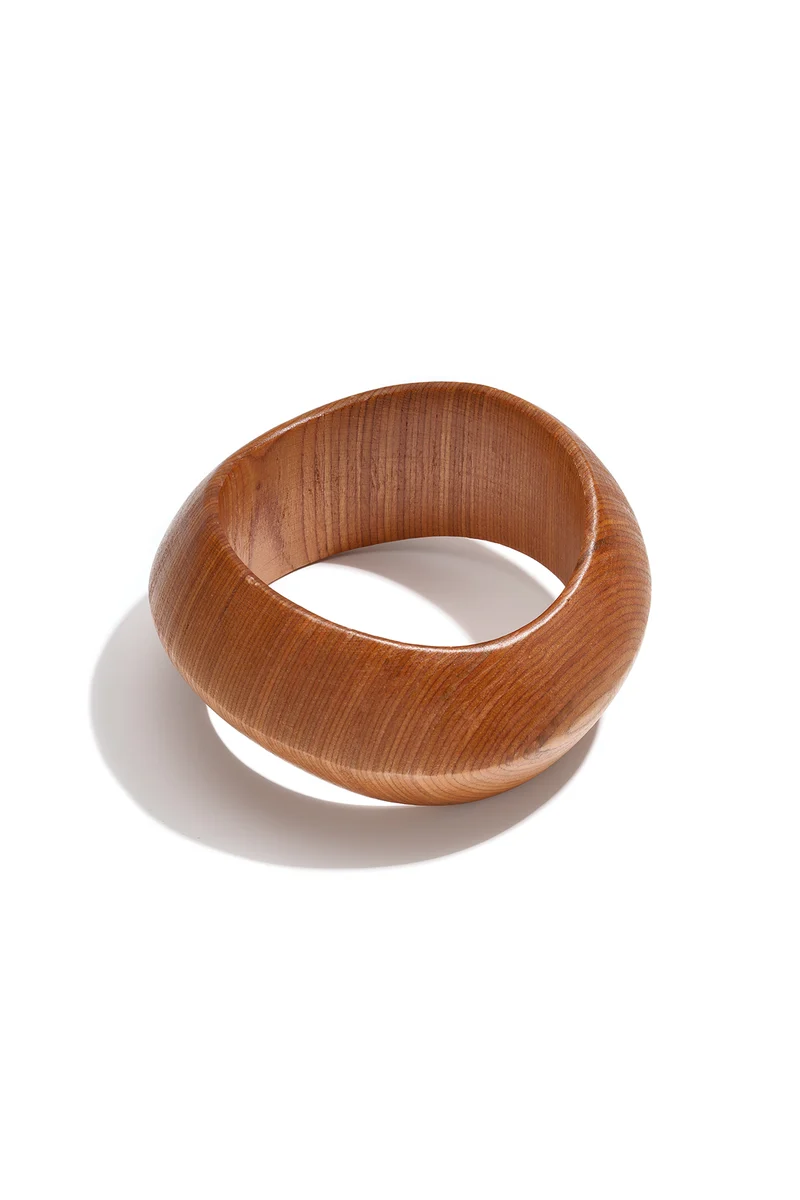 Houten Bangle Armband – Lichtbruin | Naturel & Statement