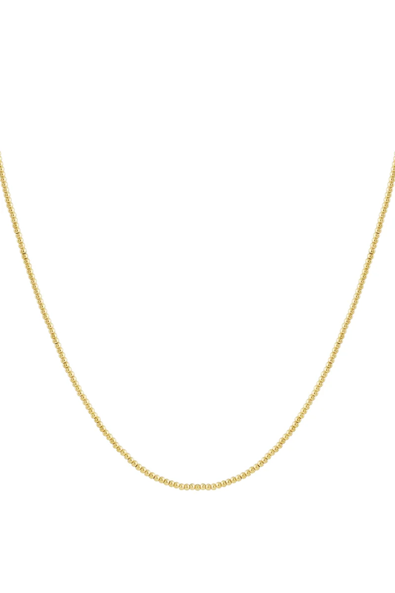 RVS Fijne Kralen Ketting – 2,5mm | Goud & Zilver | 39cm