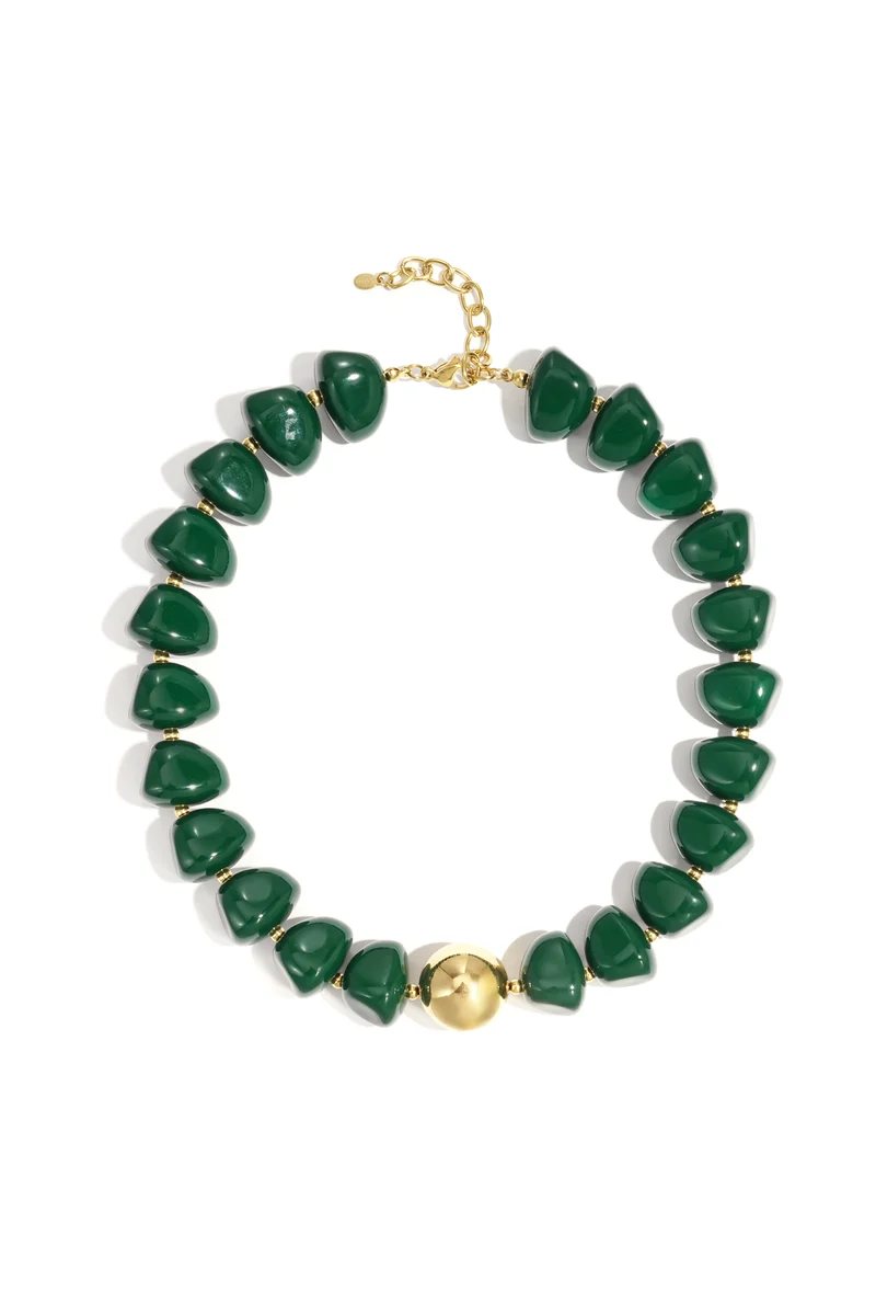 Acryl Kralen Ketting – Retro Stijl | 4 Kleuren | 45cm