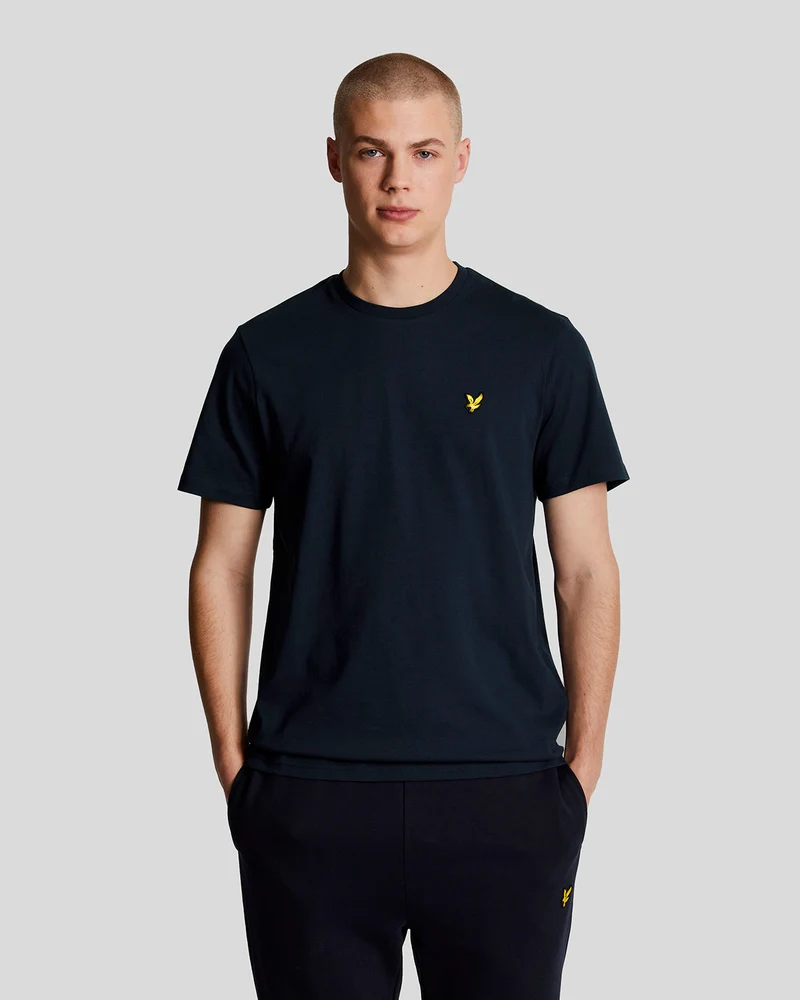 Lyle & Scott Herren T-Shirt Baumwolle Rundhals Navy