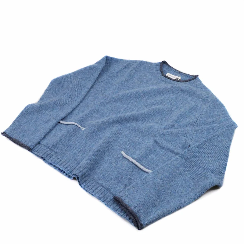 Eribé Damen Tweed Nep Pullover Delphinium